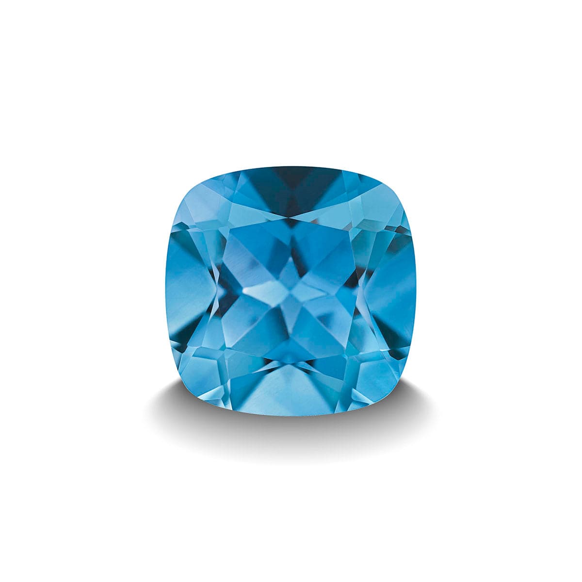 SWISS BLUE TOPAZ 3CT CUSHION CUT