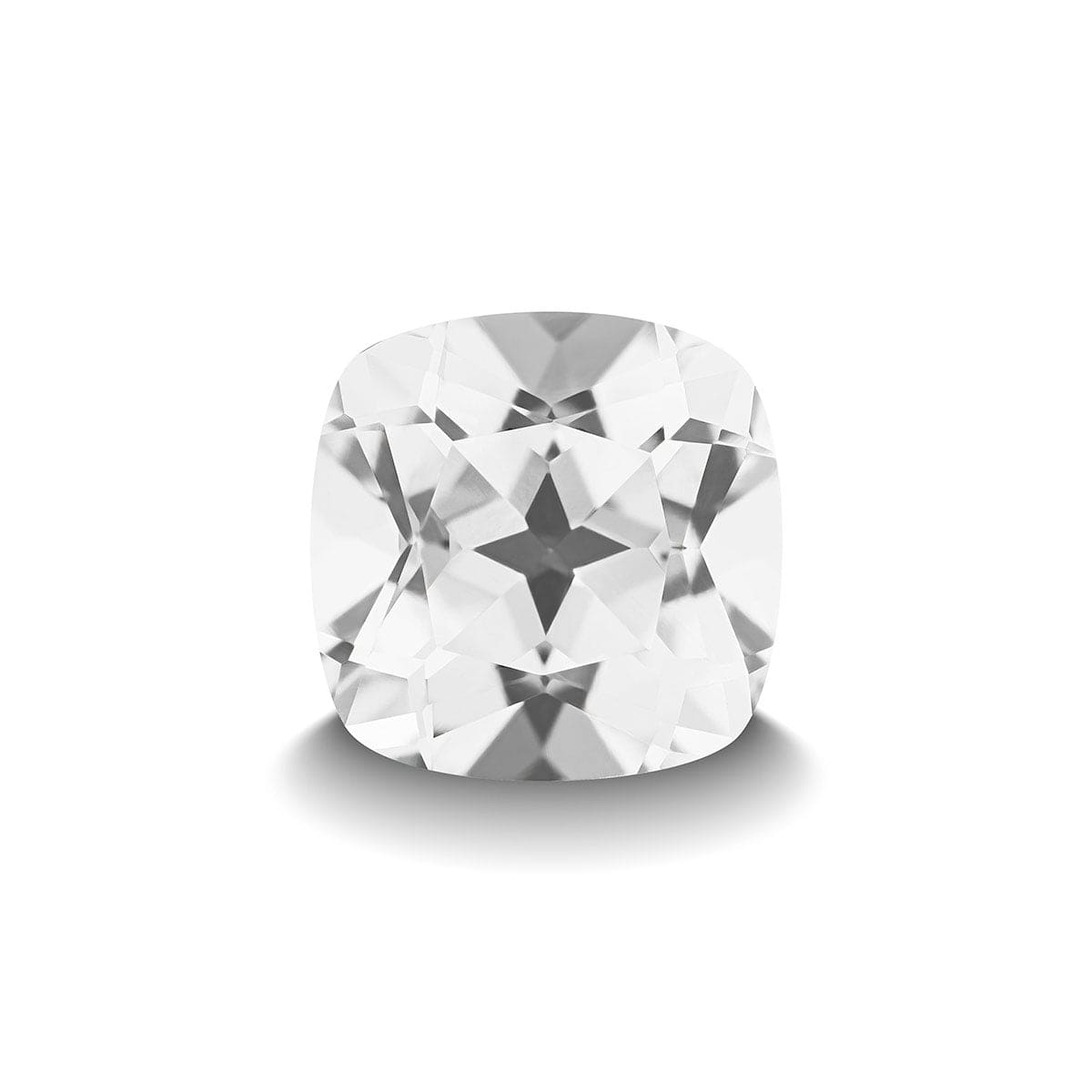 WHITE TOPAZ 3CT CUSHION CUT