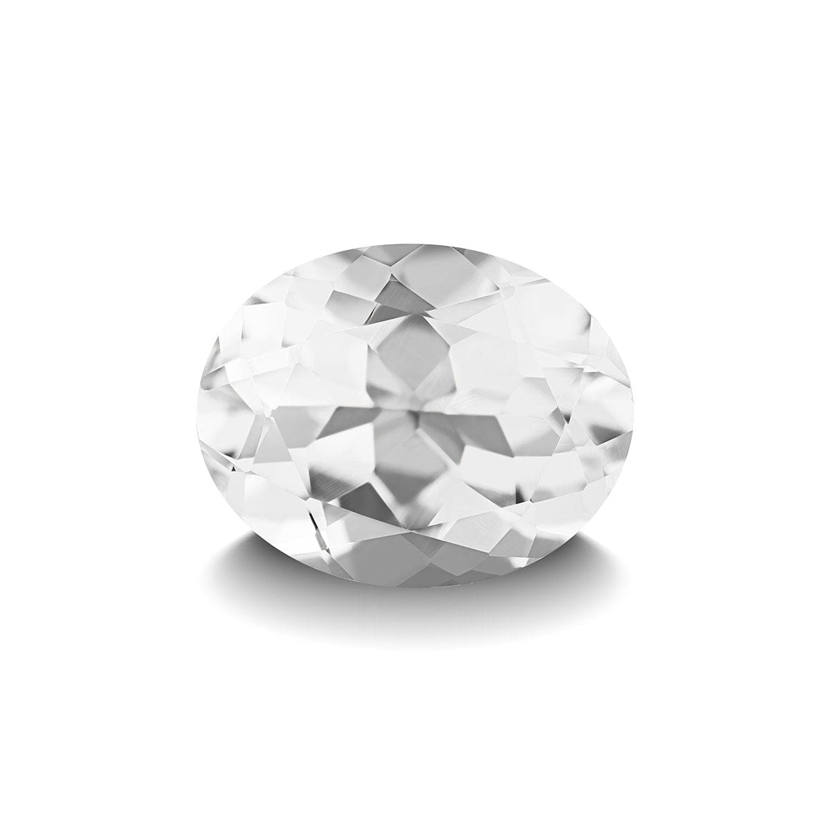 WHITE TOPAZ 3CT OVAL CUT