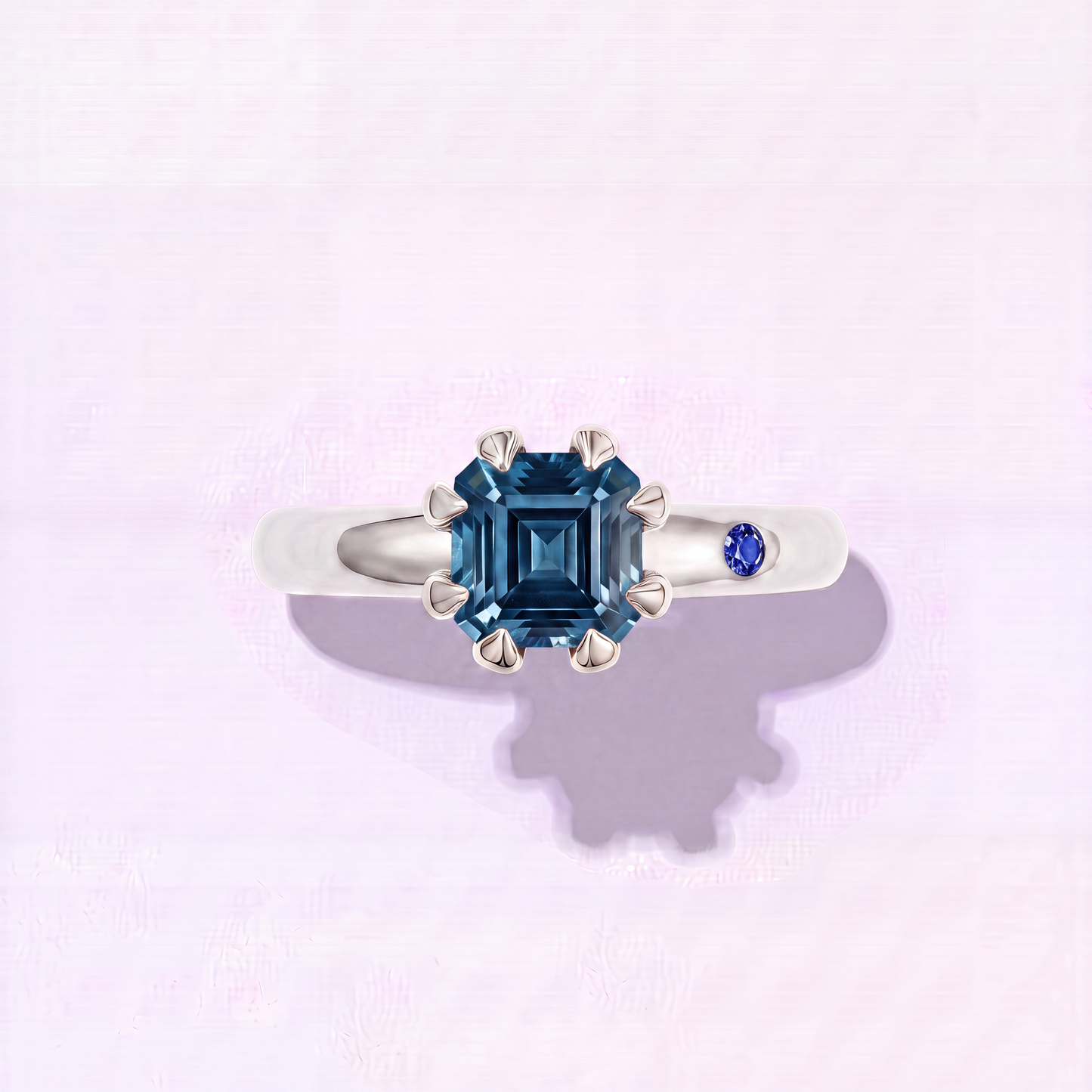 BLUE LONDON TOPAZ  SILVER RING