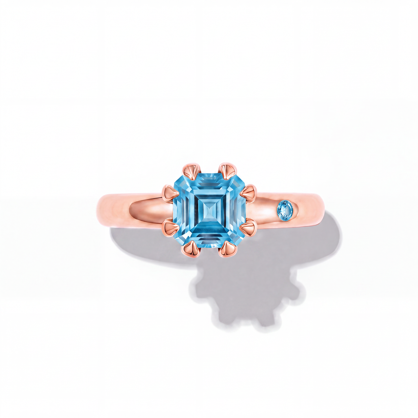 SWISS BLUE TOPAZ GOLD RING