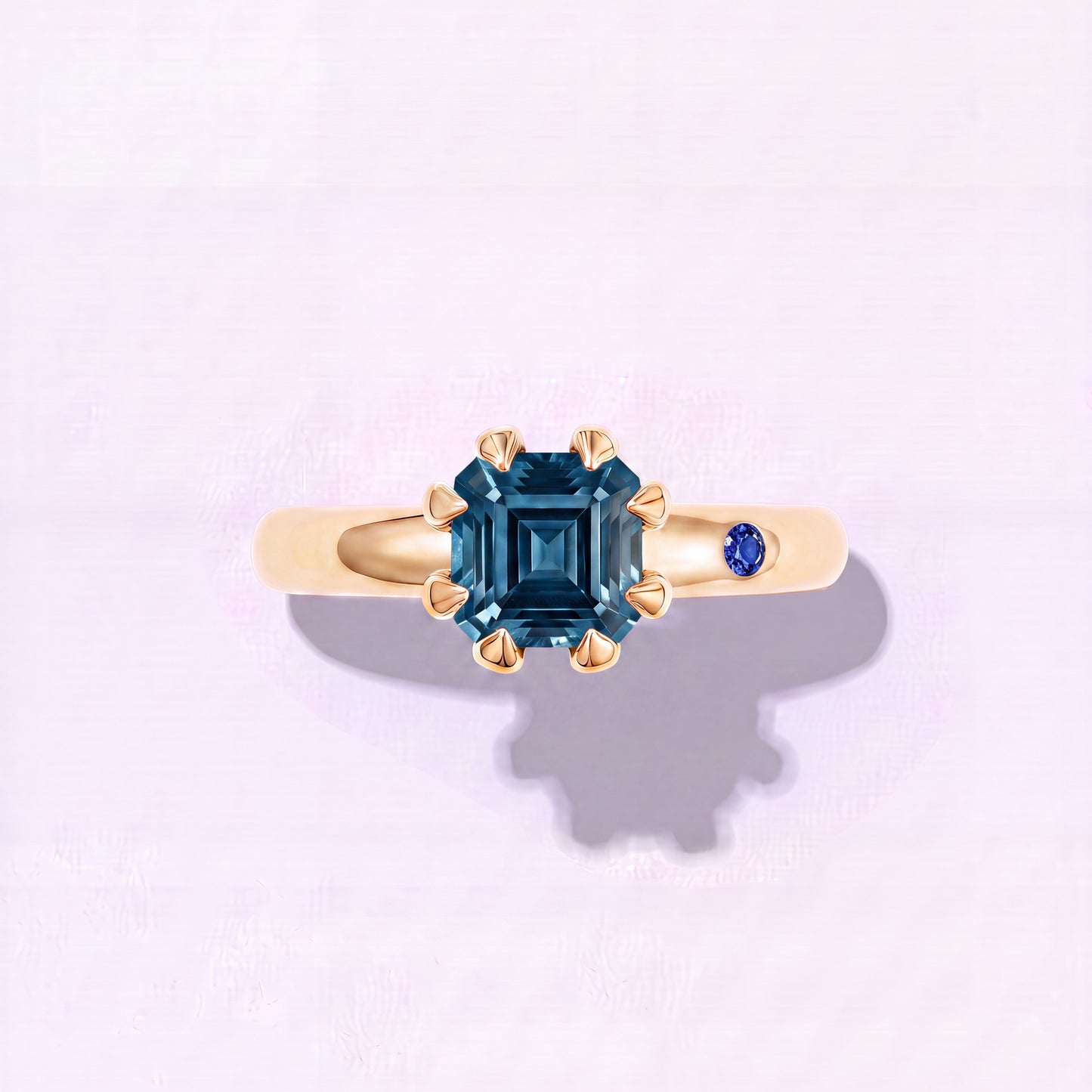 BLUE LONDON TOPAZ  SILVER RING