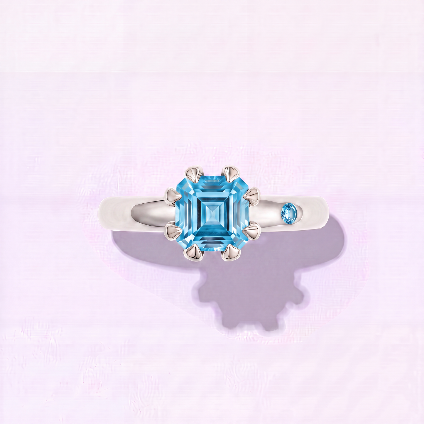 SWISS BLUE TOPAZ GOLD RING