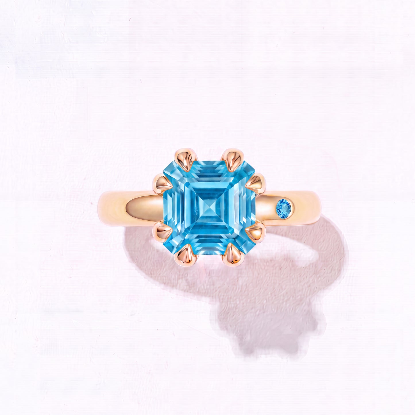 SWISS BLUE TOPAZ GOLD RING