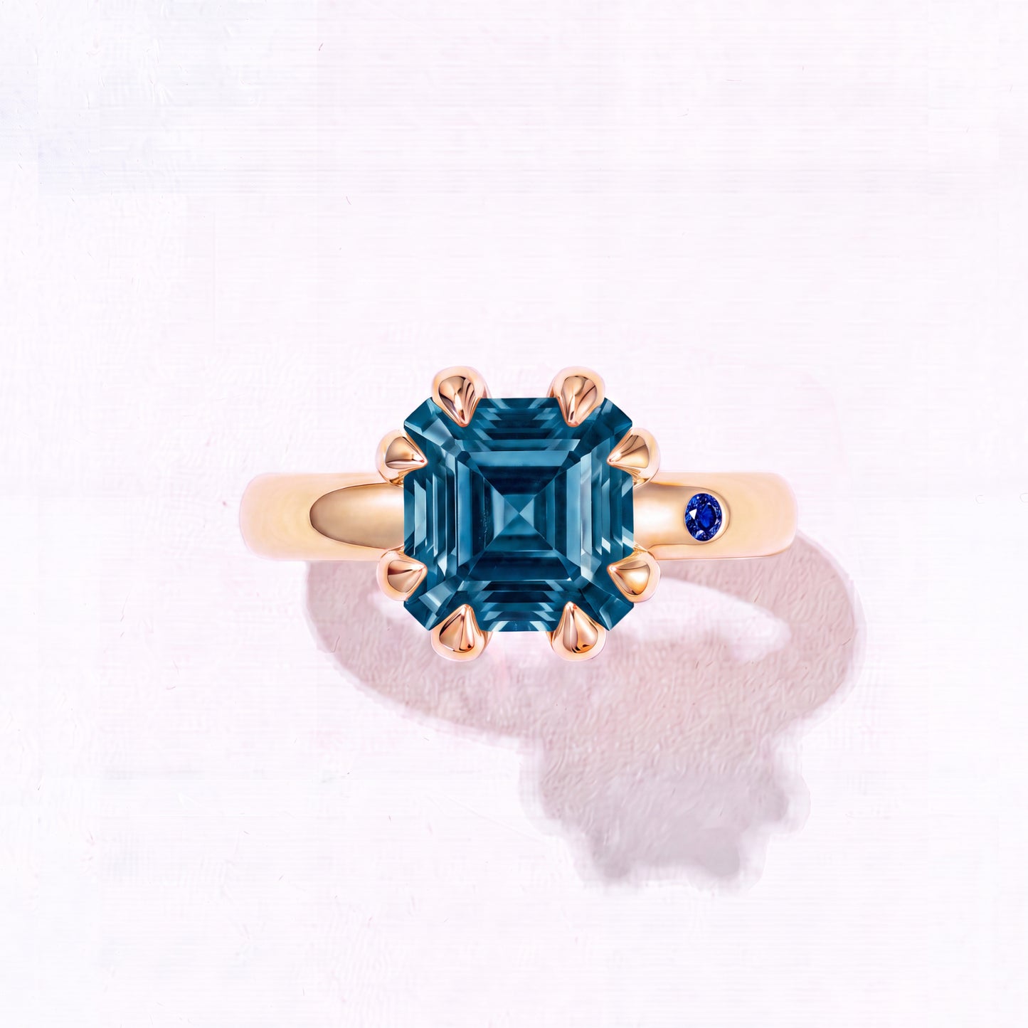 BLUE LONDON TOPAZ  SILVER RING
