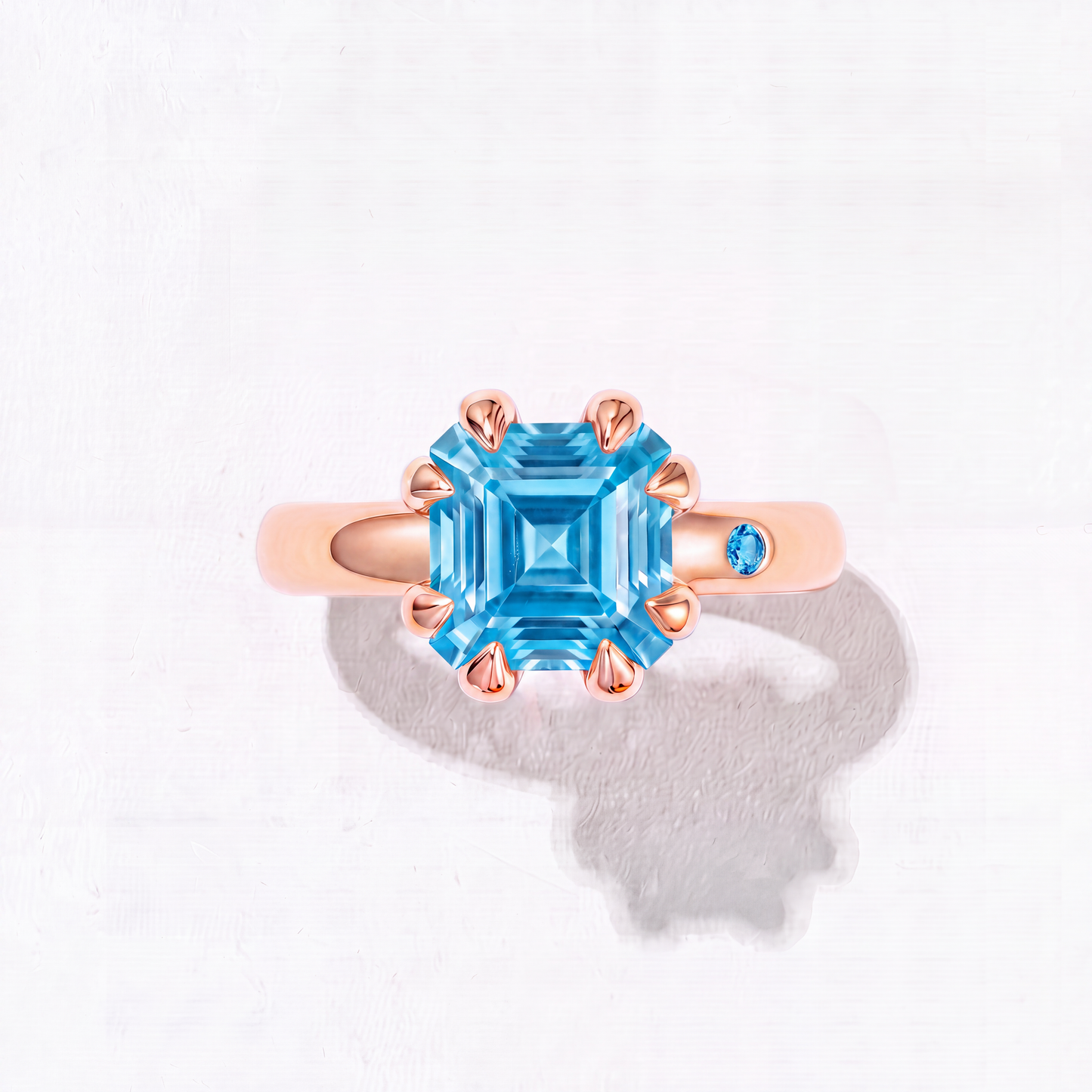 SWISS BLUE TOPAZ GOLD RING