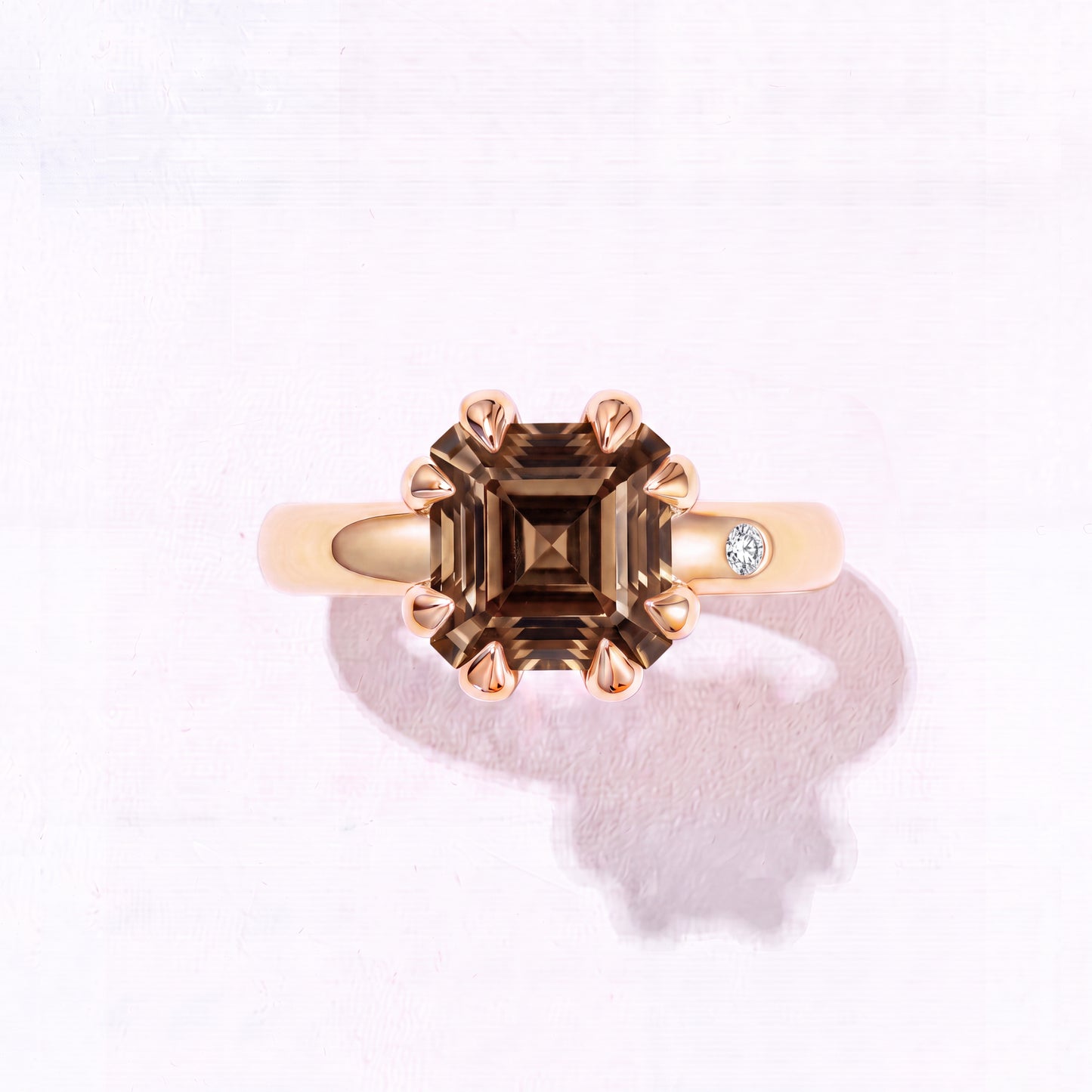 FUMÉ QUARTZ GOLD RING