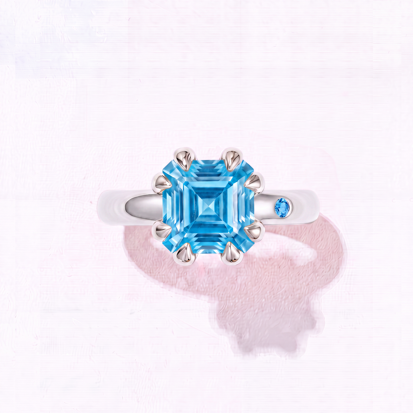 SWISS BLUE TOPAZ GOLD RING