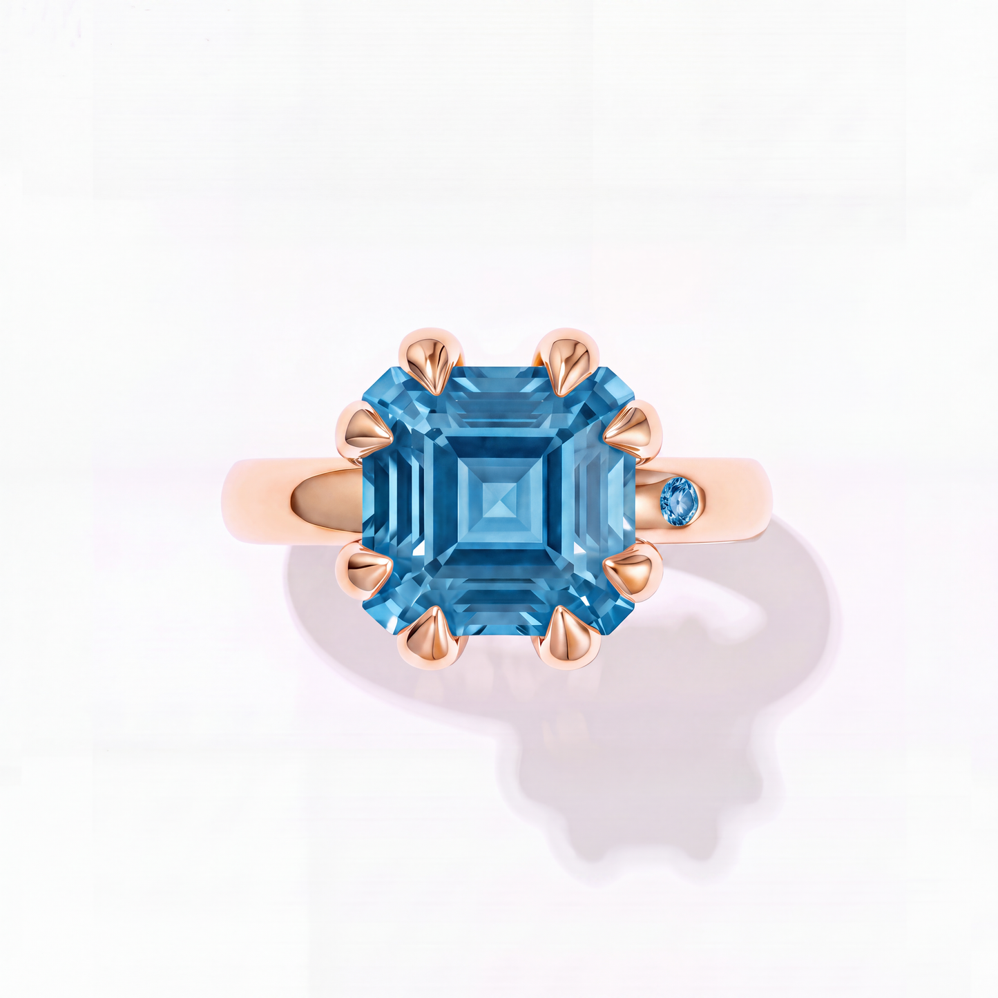 SWISS BLUE TOPAZ GOLD RING