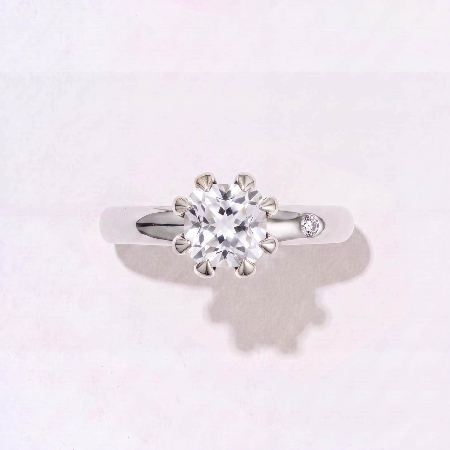 WHITE TOPAZ GOLD RING