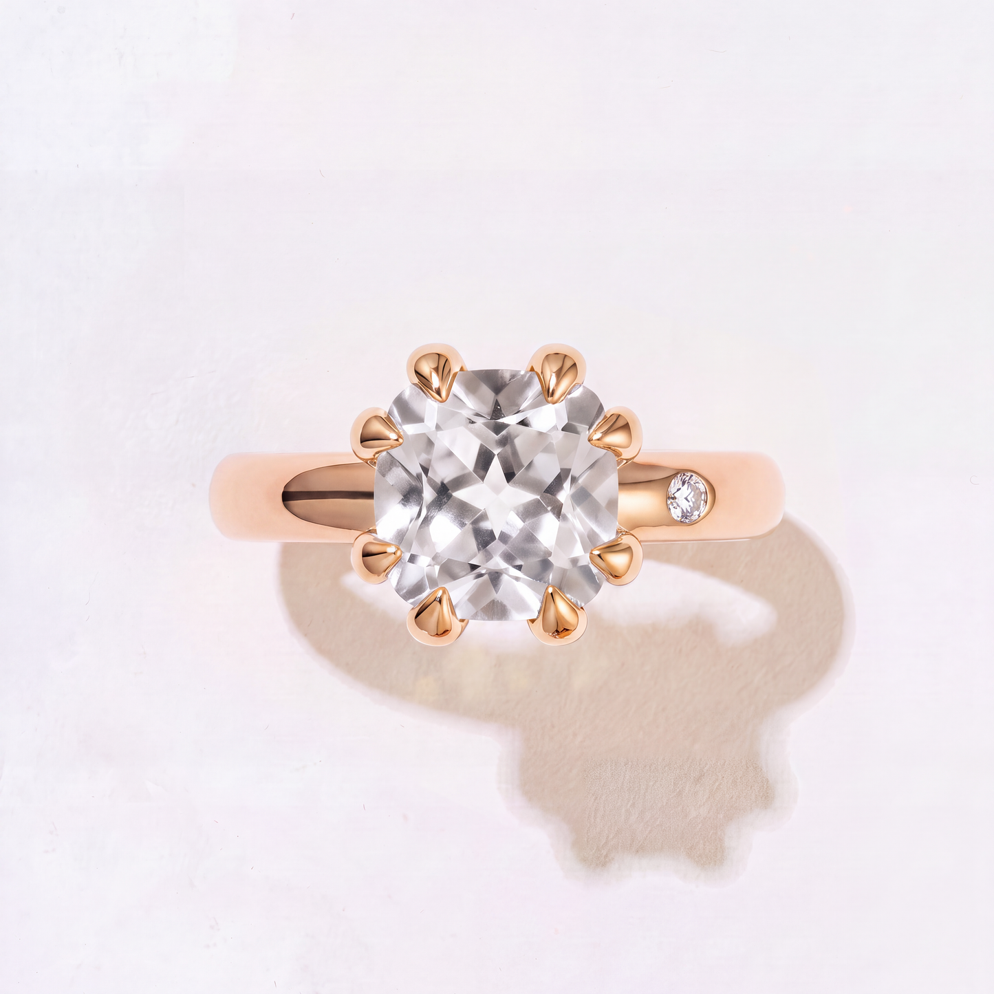 WHITE TOPAZ GOLD RING