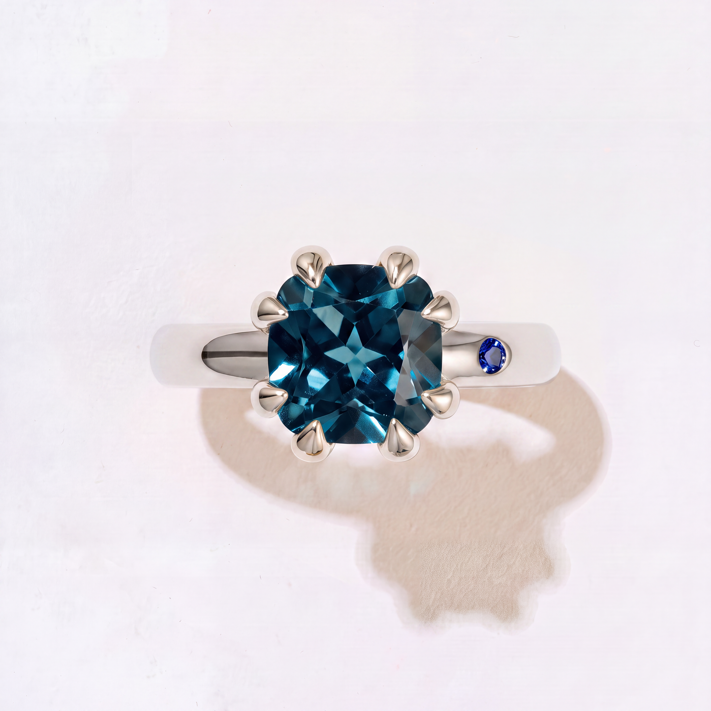 BLUE LONDON TOPAZ  SILVER RING
