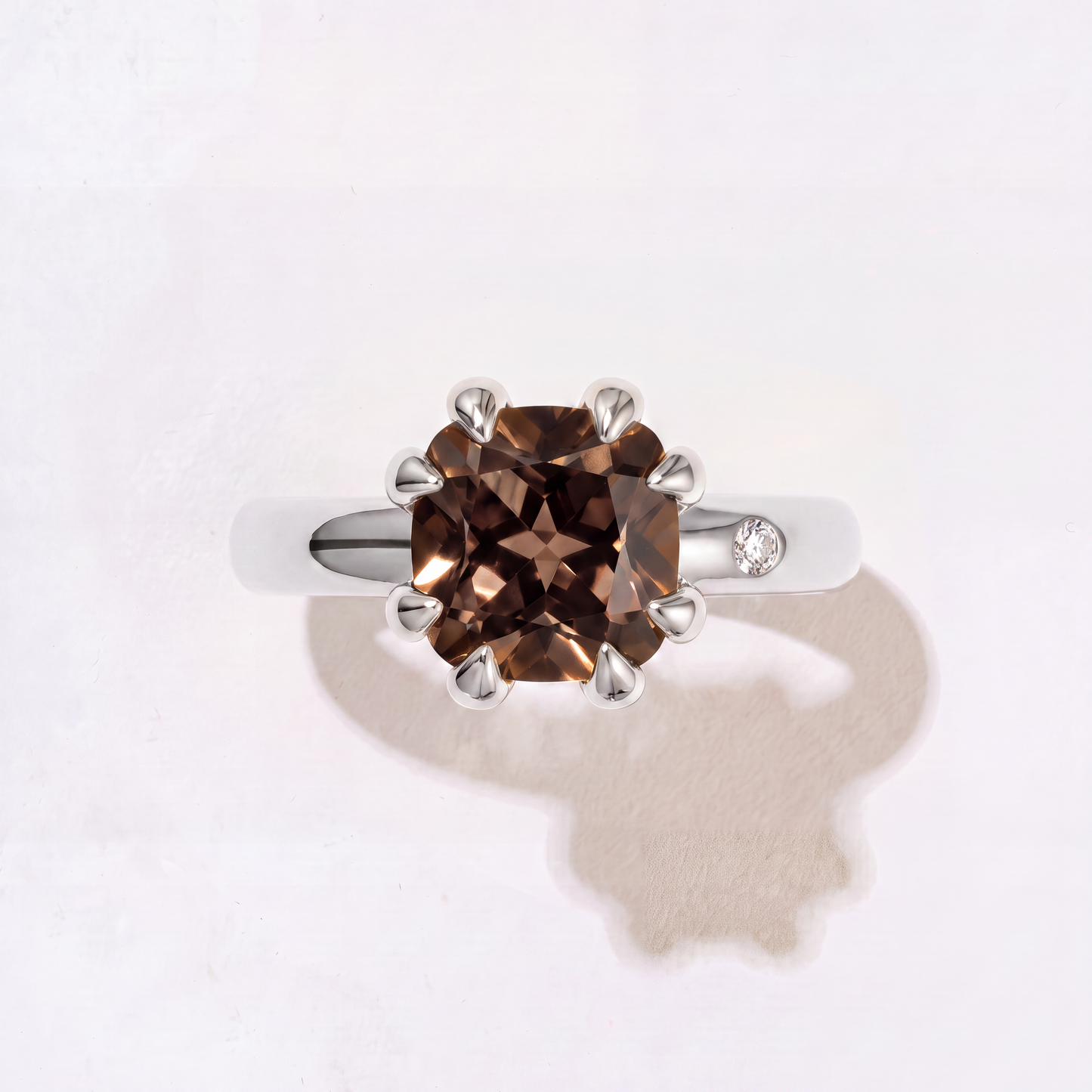 FUMÉ QUARTZ GOLD RING