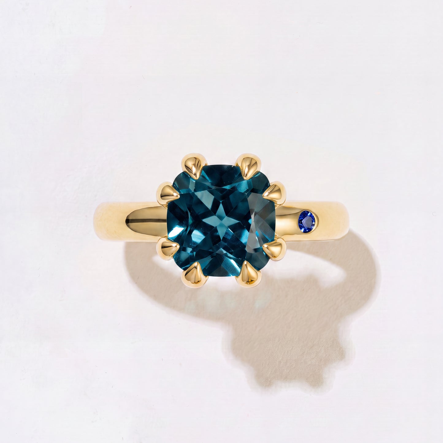 BLUE LONDON TOPAZ  SILVER RING