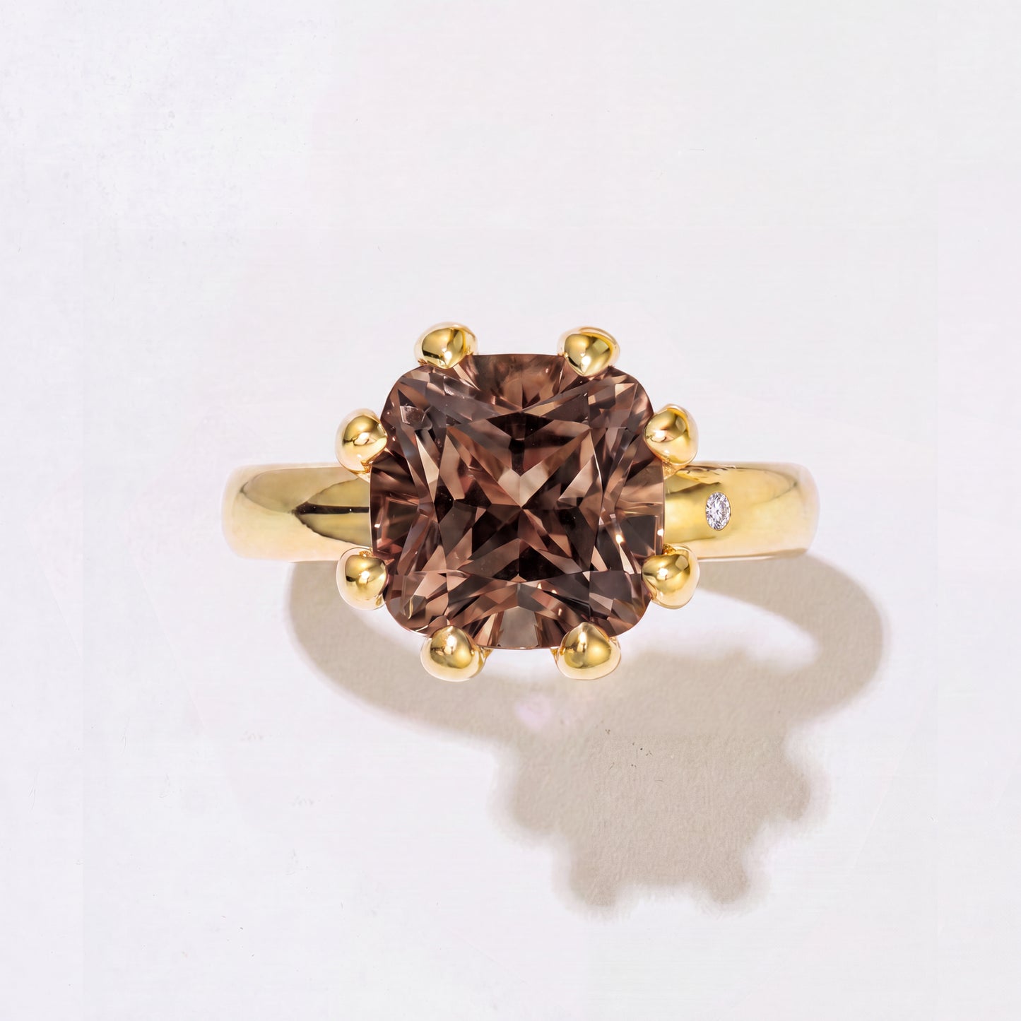 FUMÉ QUARTZ GOLD RING