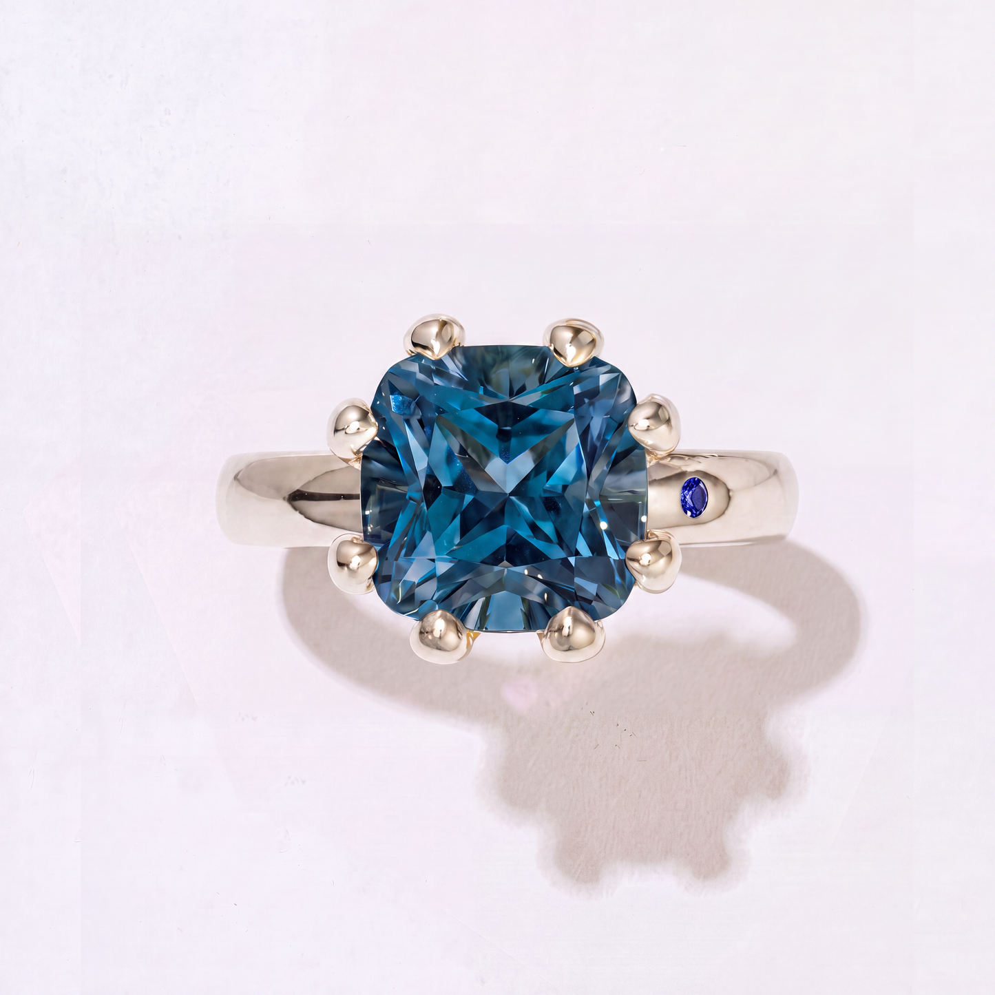 BLUE LONDON TOPAZ  SILVER RING