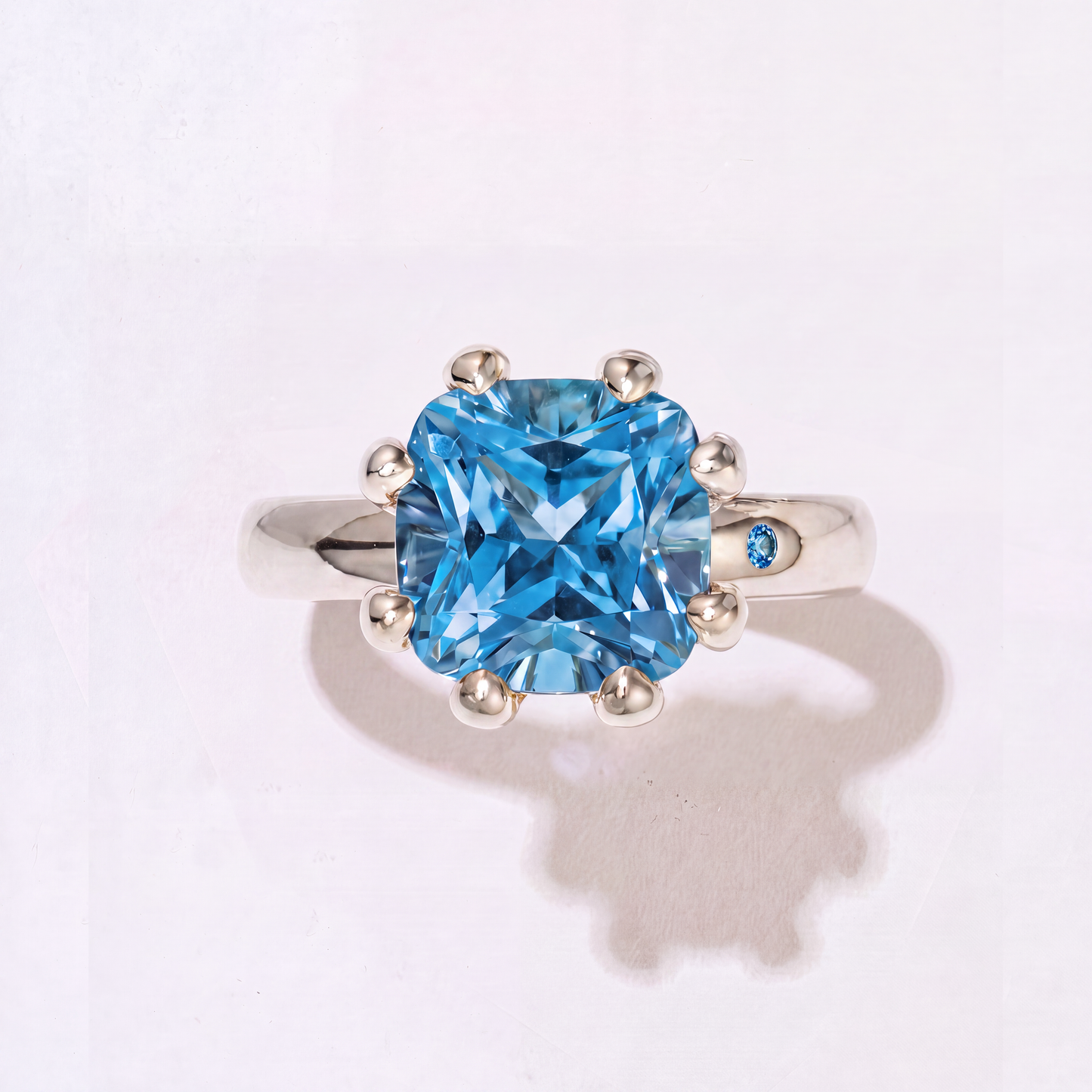 SWISS BLUE TOPAZ GOLD RING