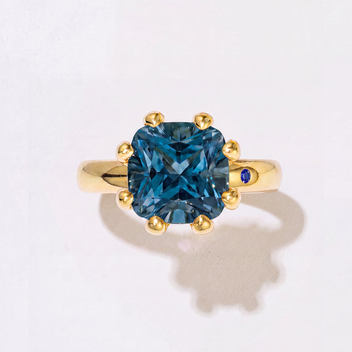 BLUE LONDON TOPAZ  SILVER RING