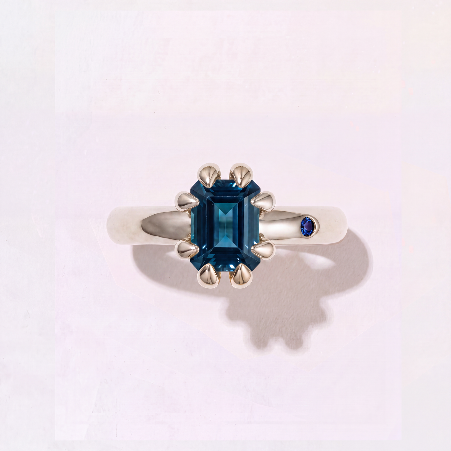 BLUE LONDON TOPAZ  SILVER RING
