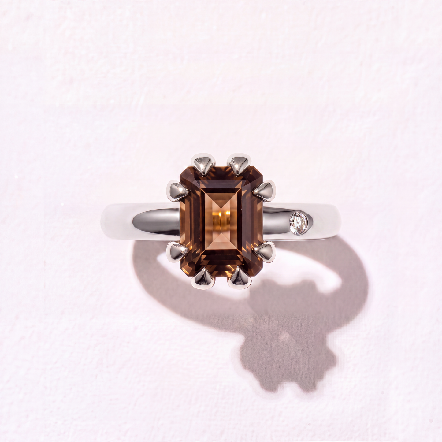 FUMÉ QUARTZ GOLD RING