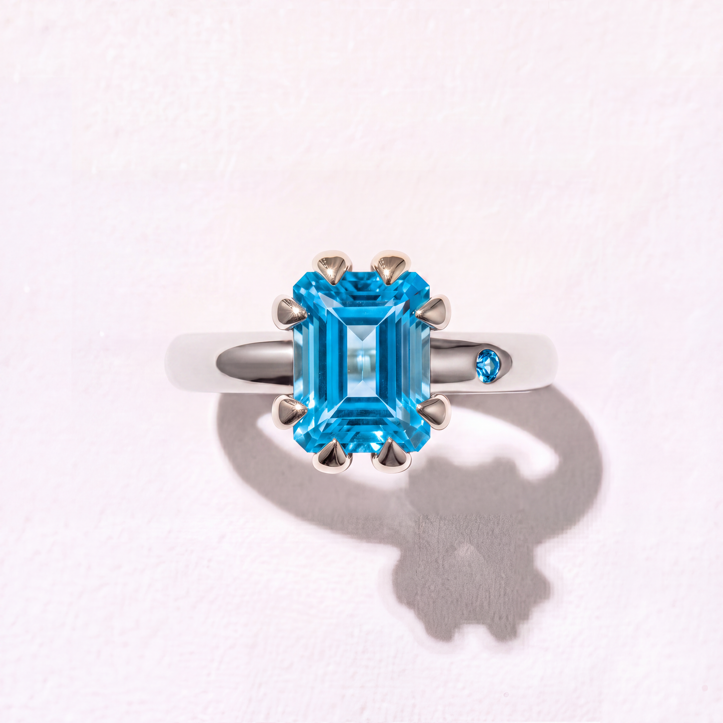 SWISS BLUE TOPAZ GOLD RING