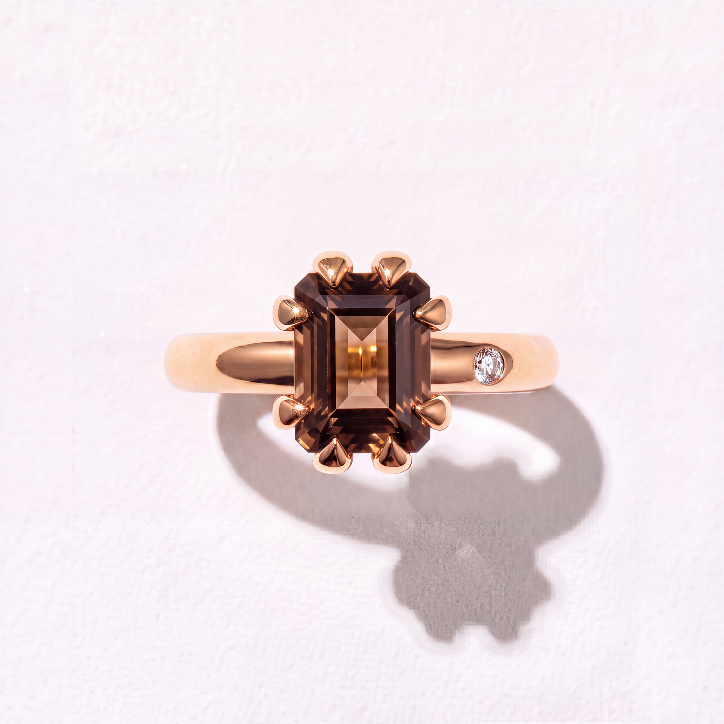 FUMÉ QUARTZ GOLD RING