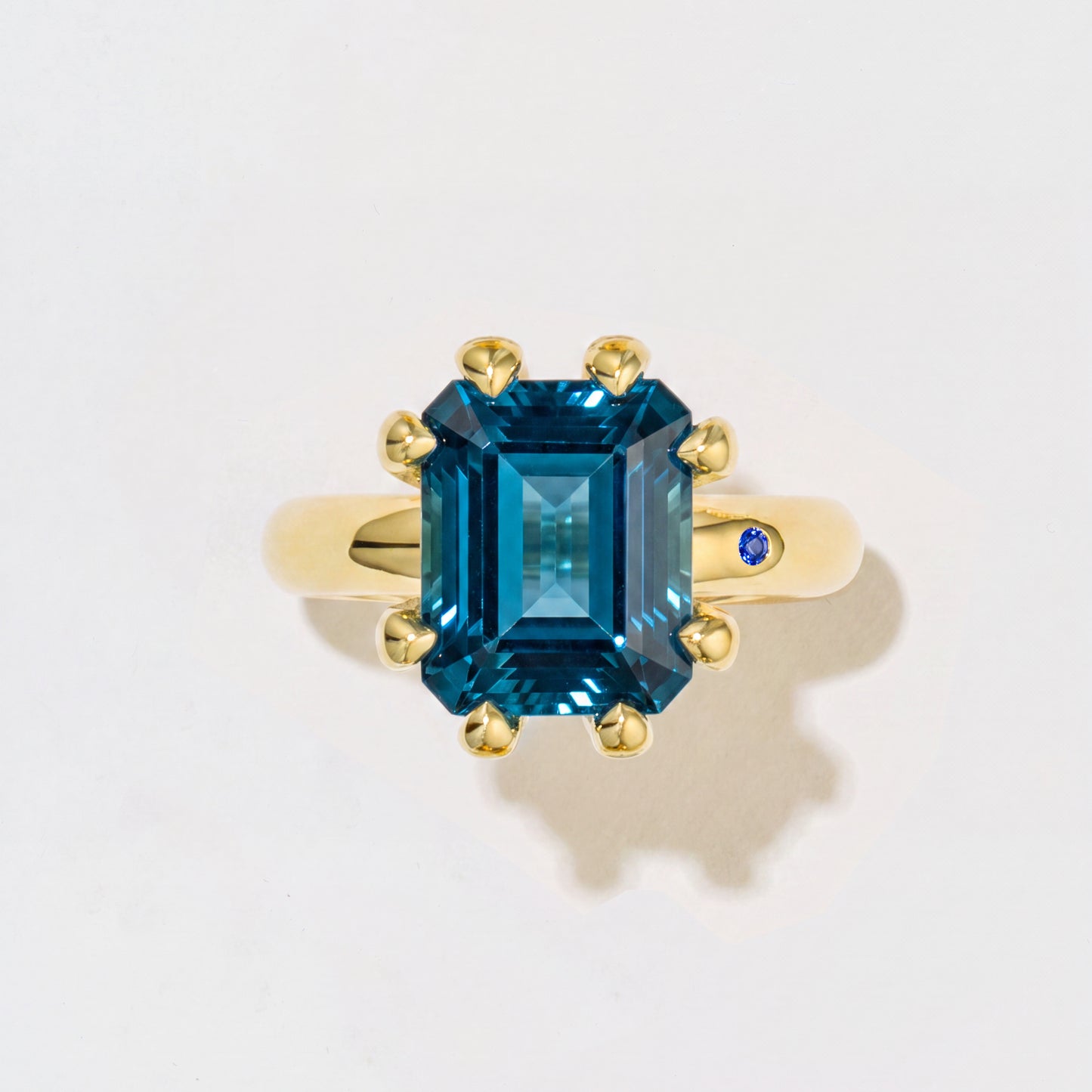 BLUE LONDON TOPAZ  SILVER RING