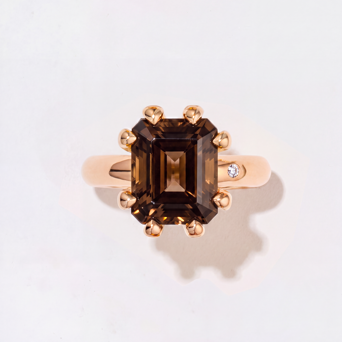 FUMÉ QUARTZ GOLD RING