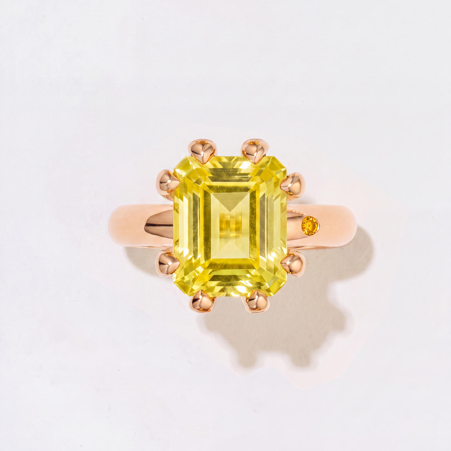 LEMON QUARTZ GOLD RING
