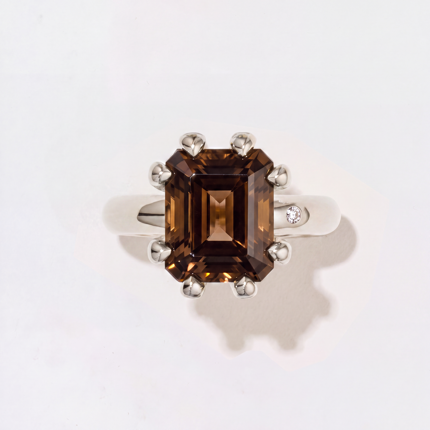 FUMÉ QUARTZ GOLD RING