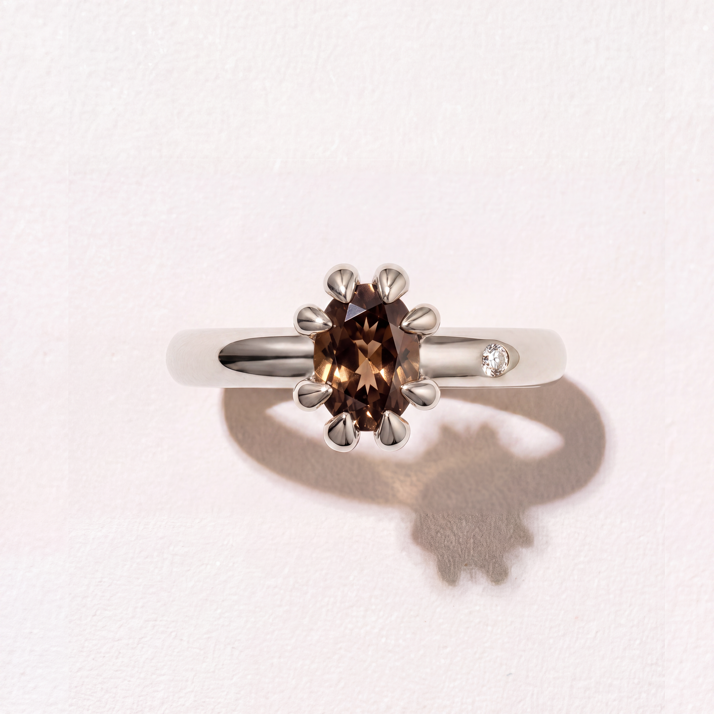 FUMÉ QUARTZ GOLD RING