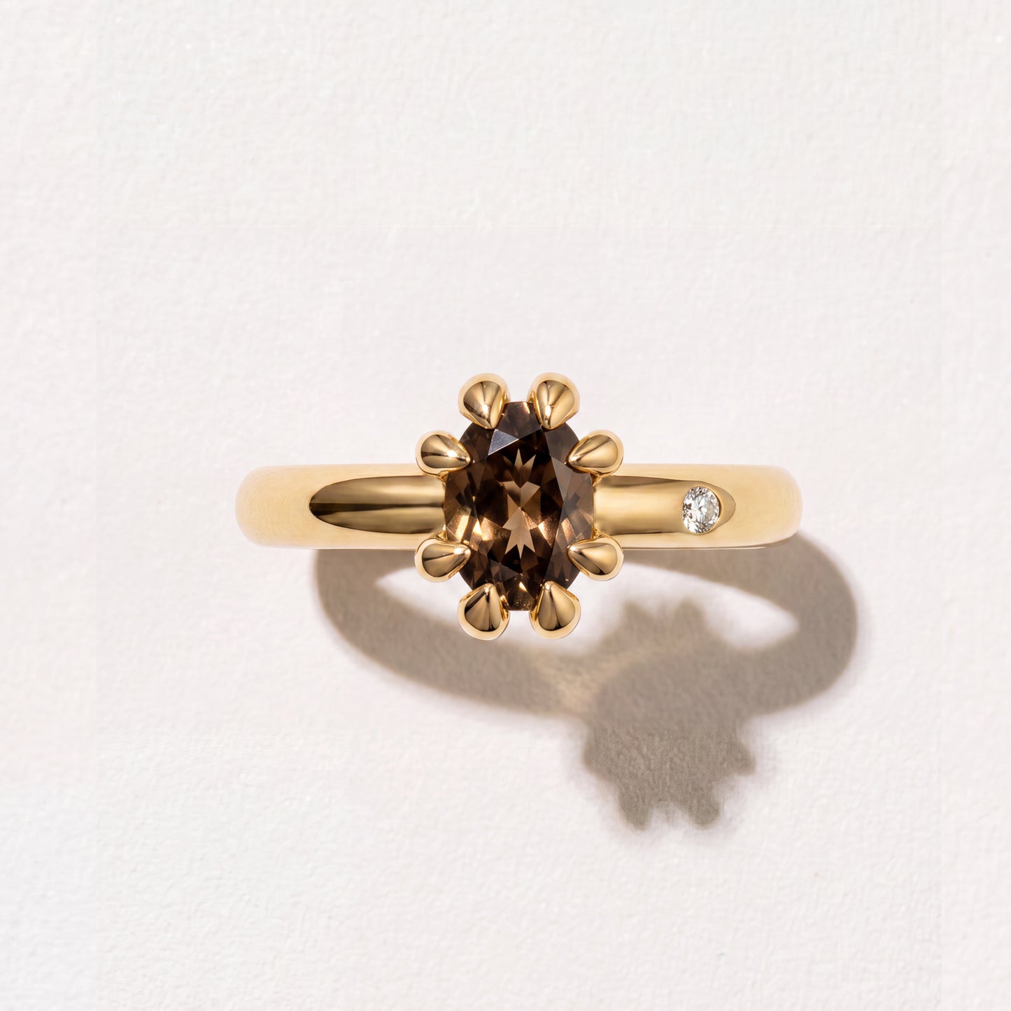 FUMÉ QUARTZ GOLD RING