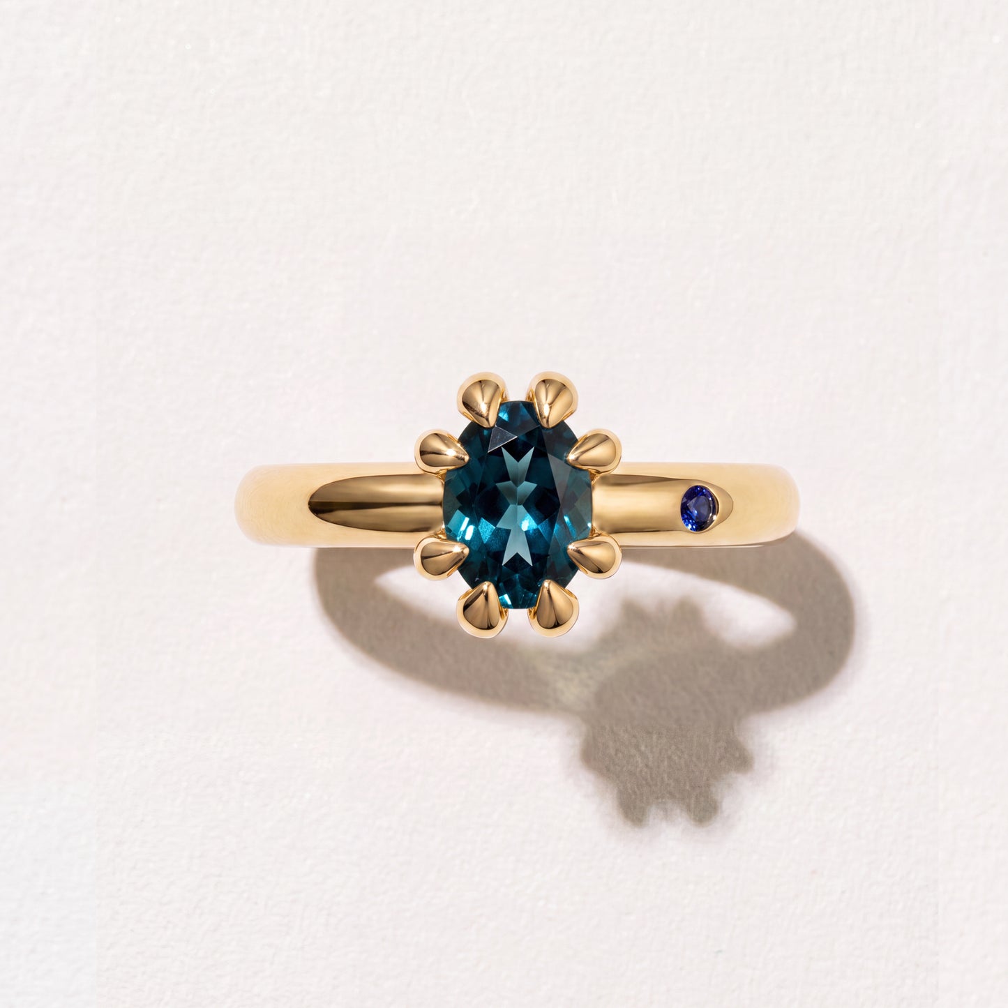 BLUE LONDON TOPAZ  SILVER RING