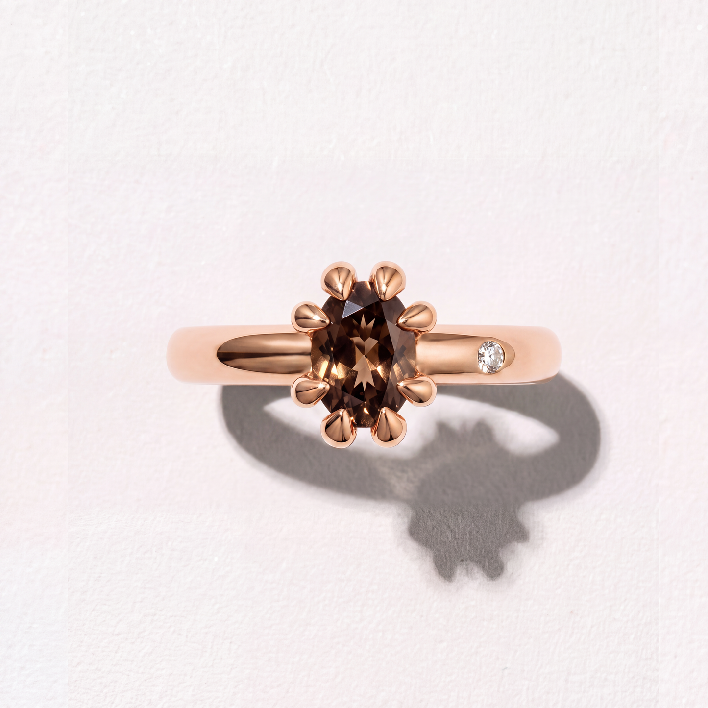 FUMÉ QUARTZ GOLD RING