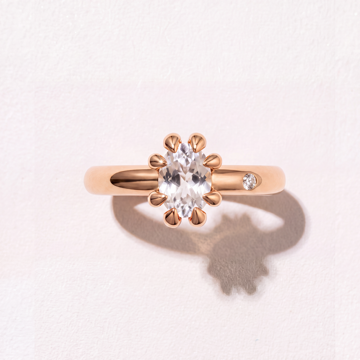 WHITE TOPAZ GOLD RING