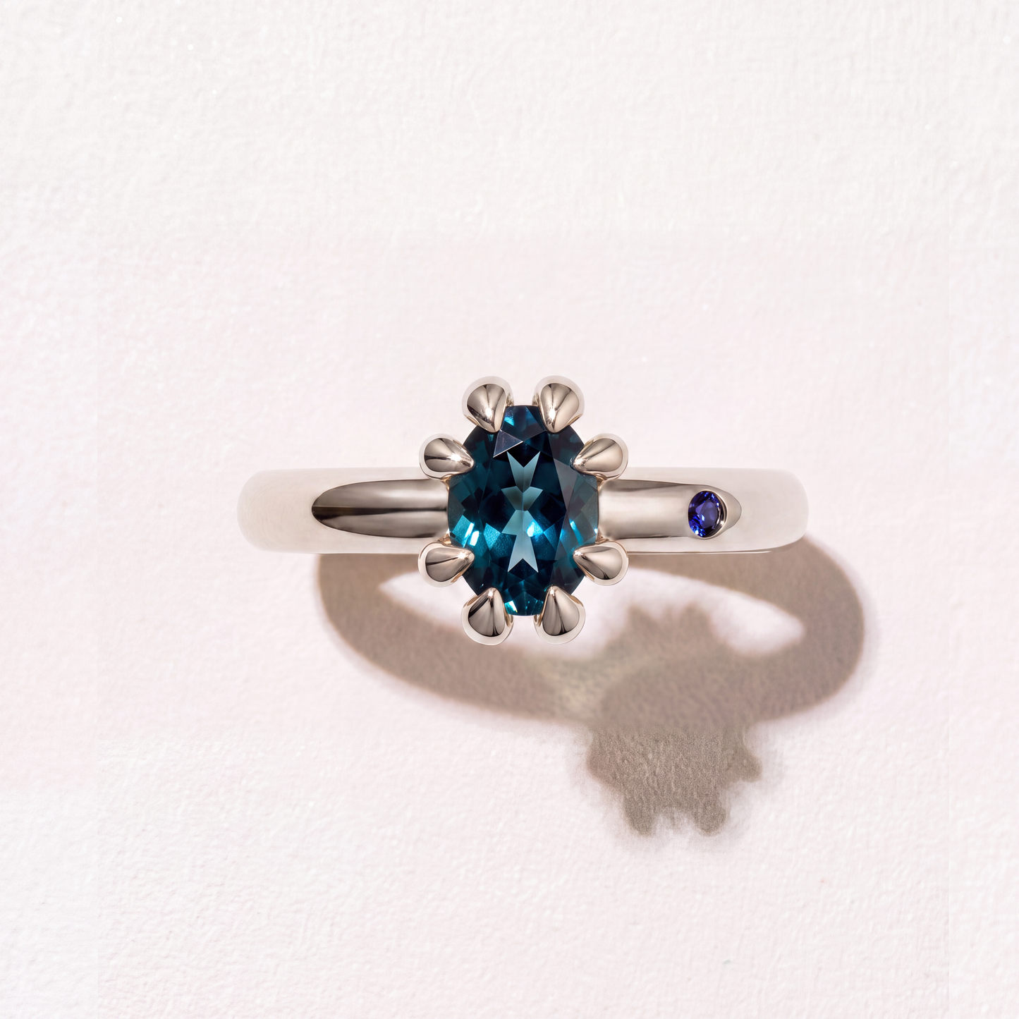 BLUE LONDON TOPAZ  SILVER RING