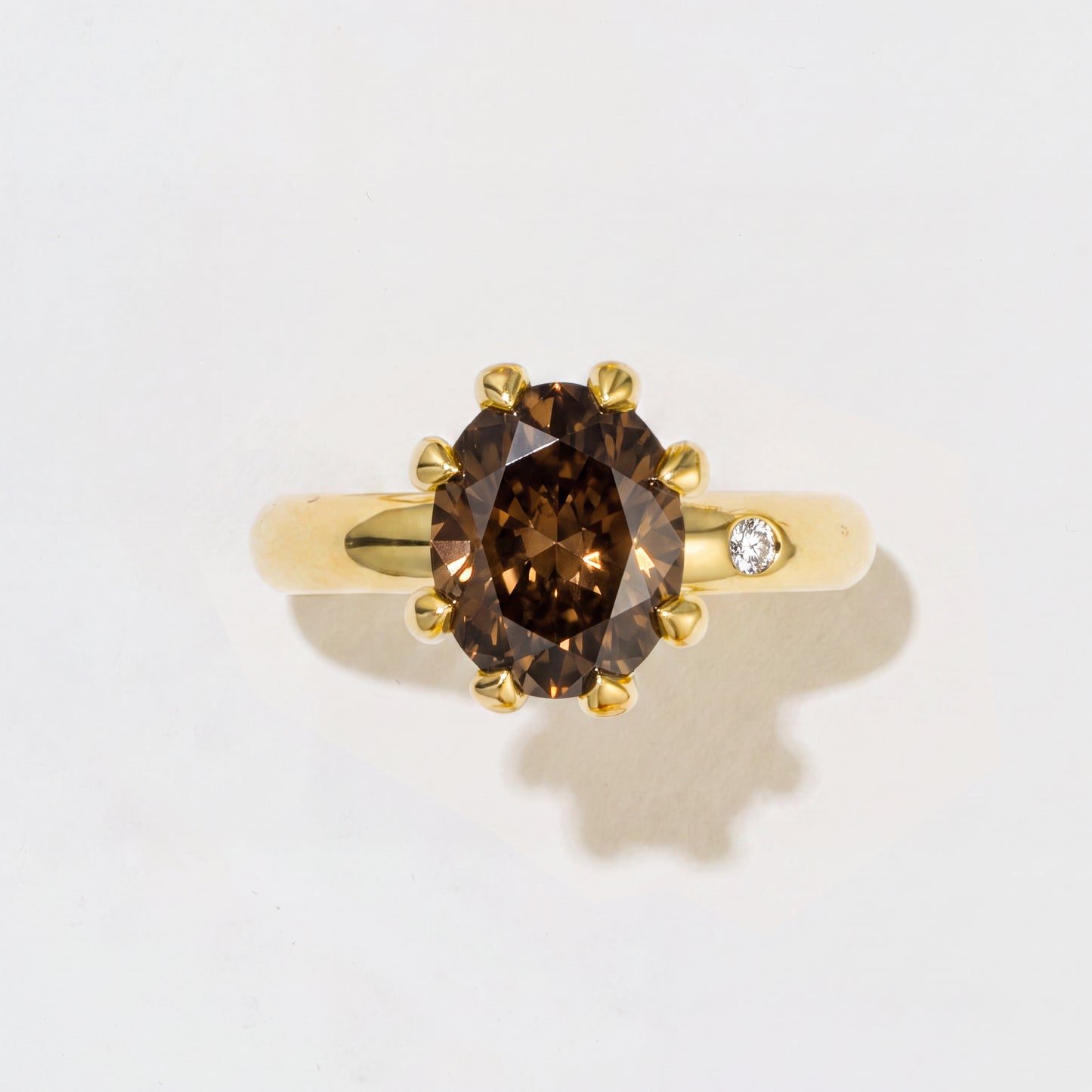 FUMÉ QUARTZ GOLD RING