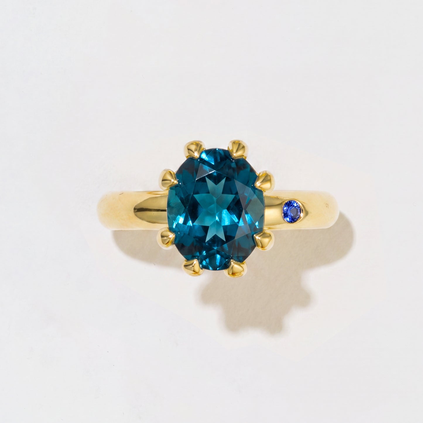 BLUE LONDON TOPAZ  SILVER RING