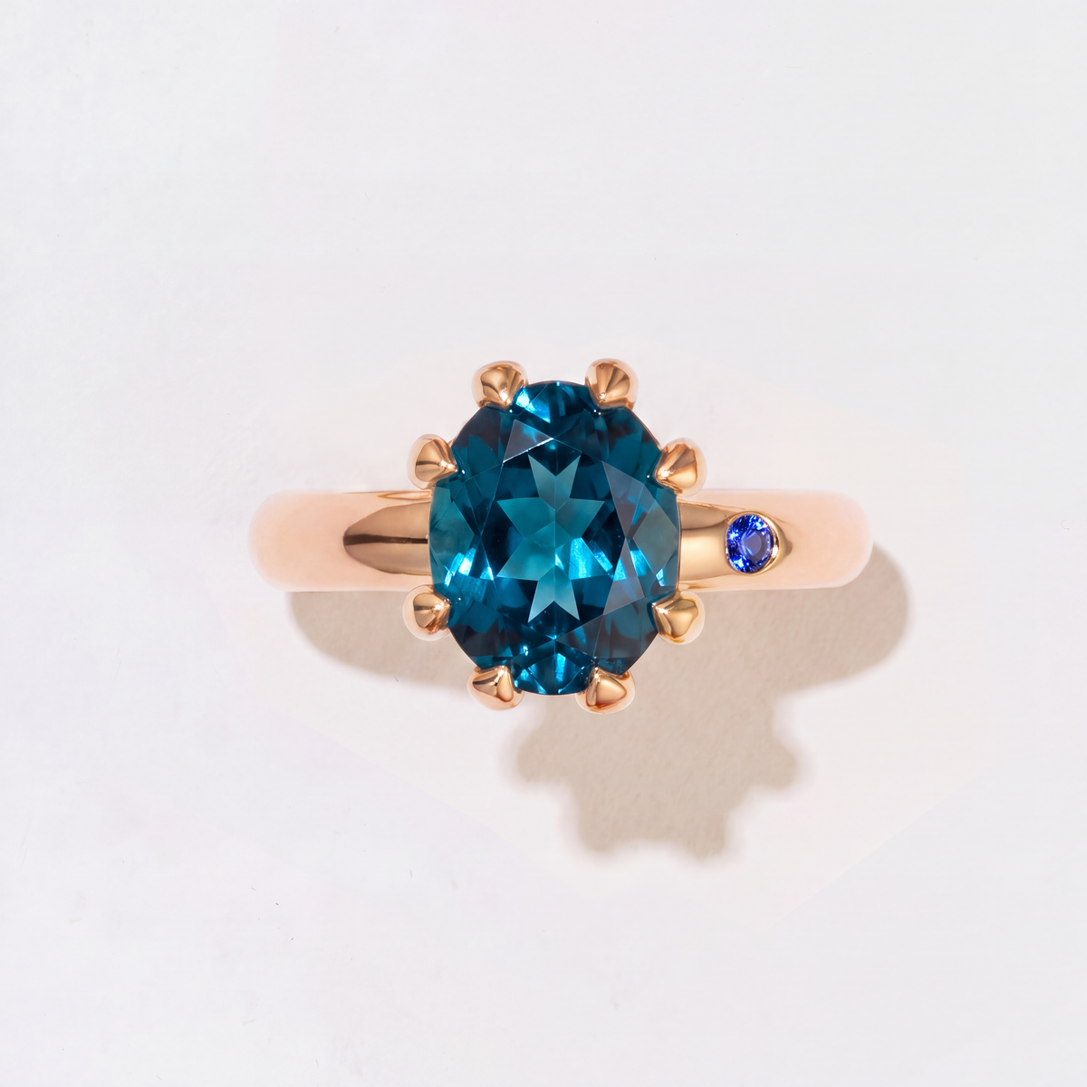 LONDON BLUE TOPAZ GOLD RING