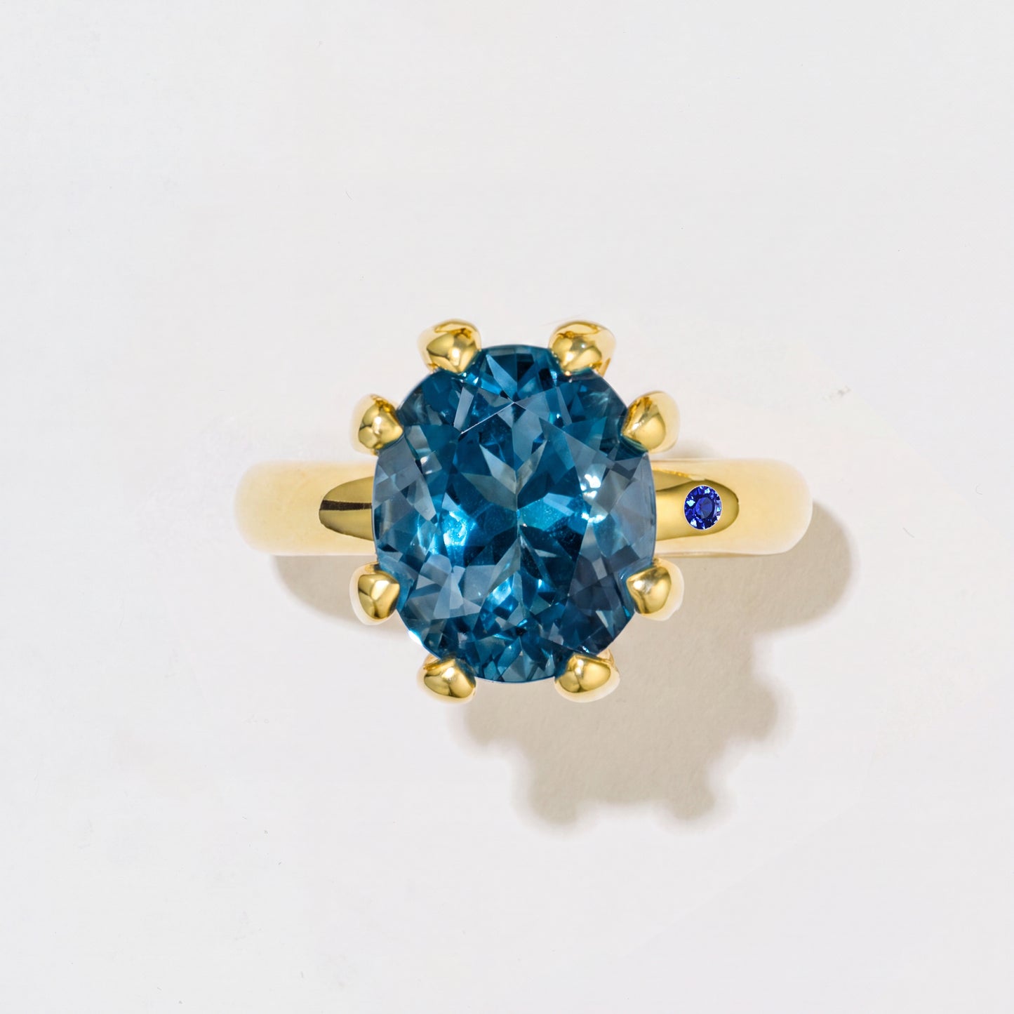 BLUE LONDON TOPAZ  SILVER RING