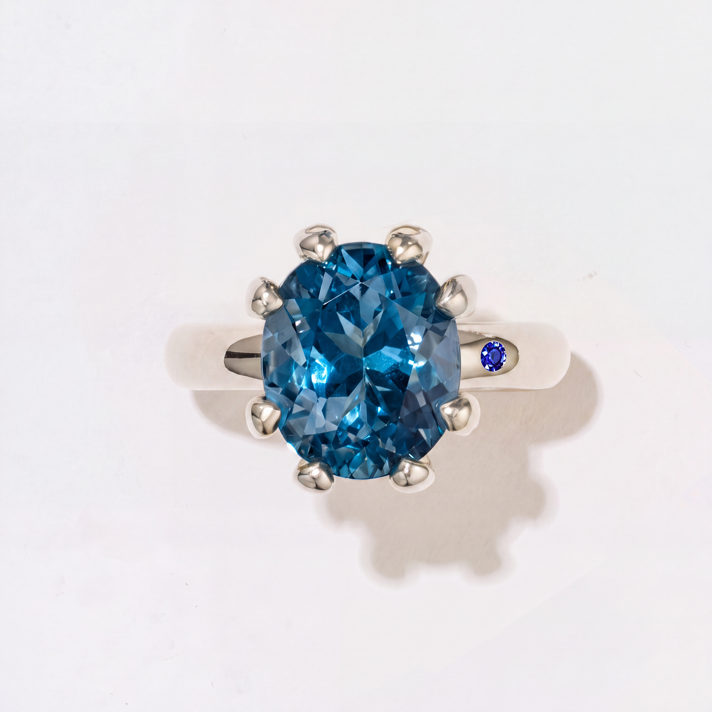 BLUE LONDON TOPAZ  SILVER RING