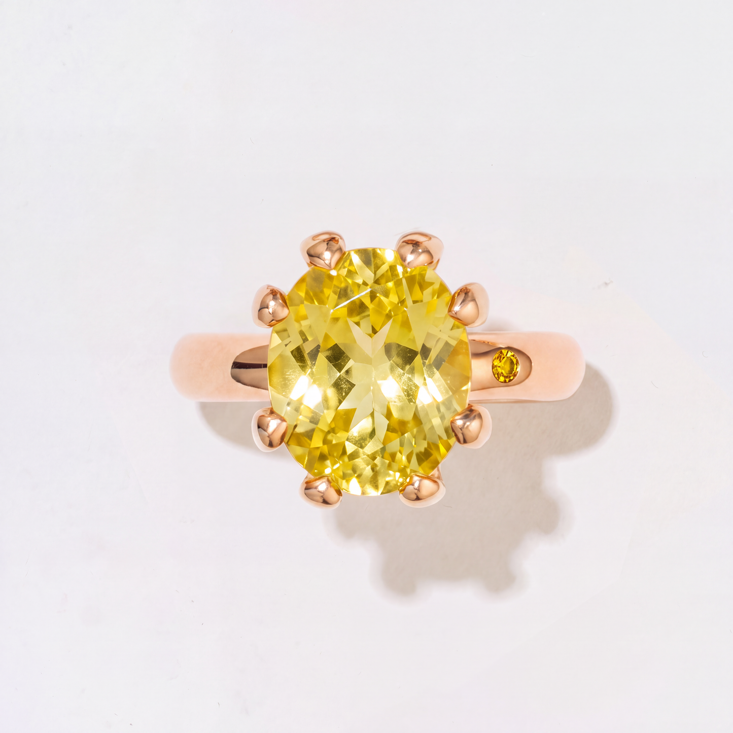 LEMON QUARTZ GOLD RING