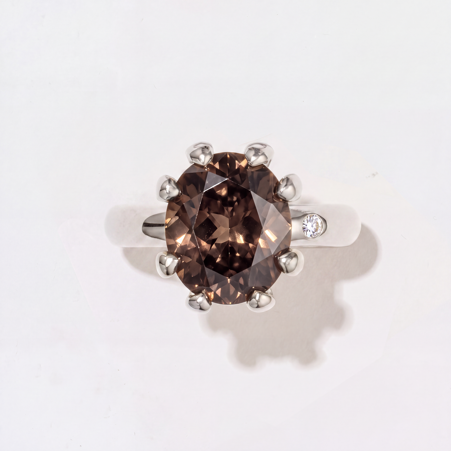 FUMÉ QUARTZ GOLD RING