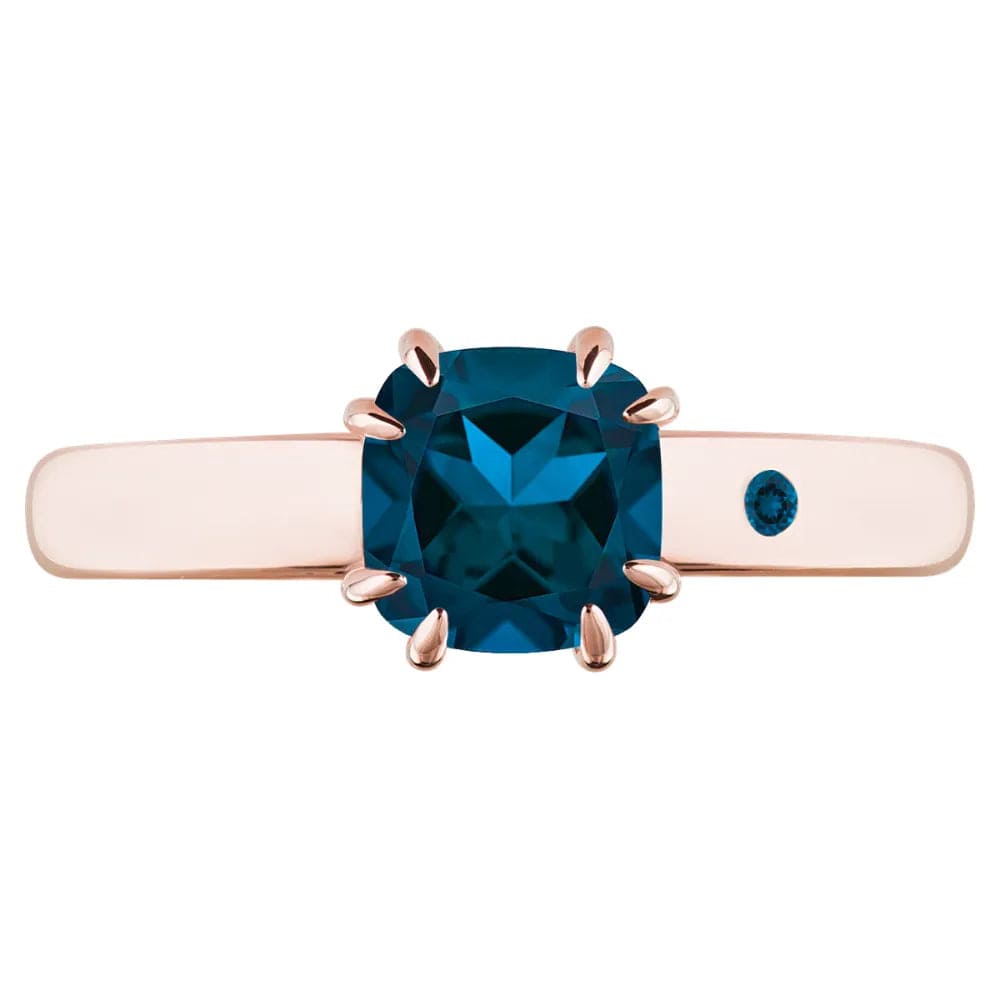 BLUE LONDON TOPAZ 1CT CUSHION CUT