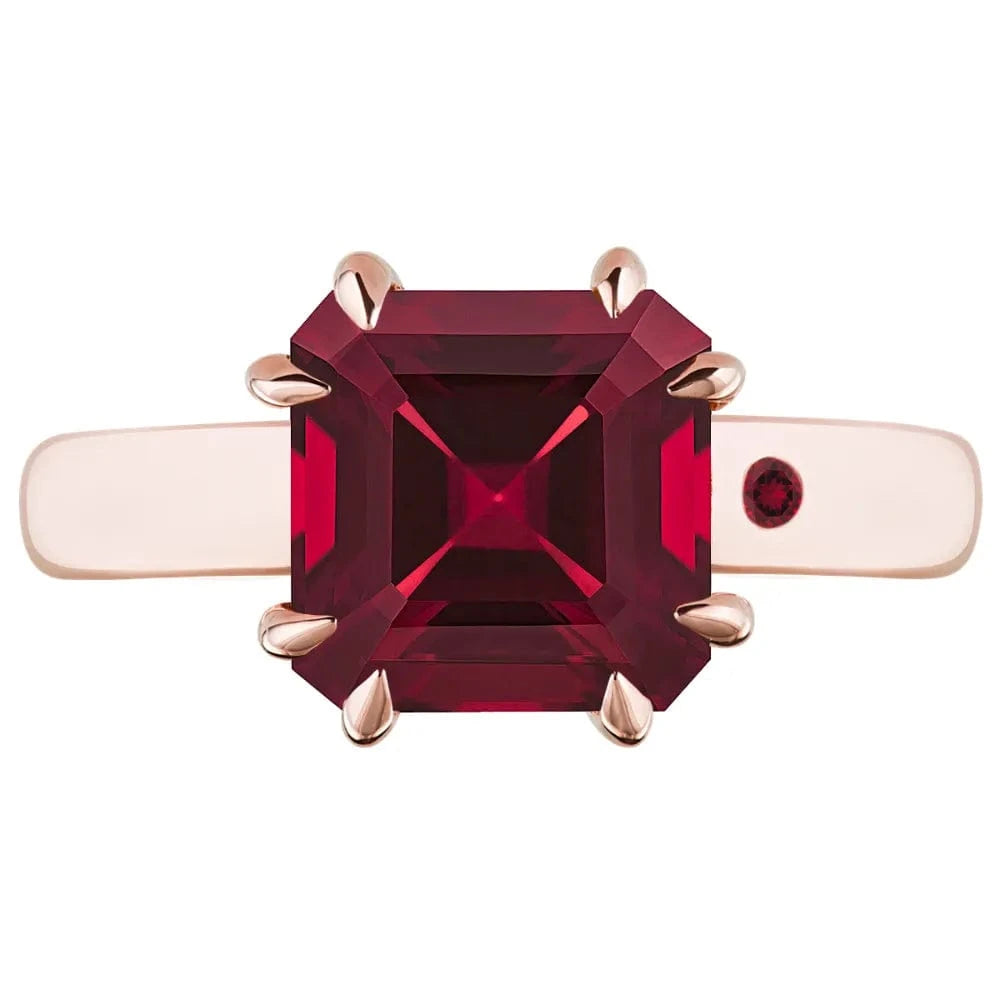 GARNET 3CT ASSCHER CUT