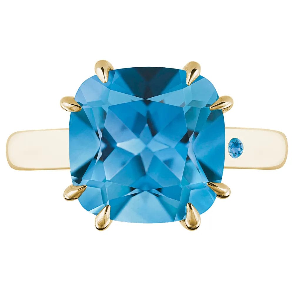 SWISS BLUE TOPAZ 5CT CUSHION CUT