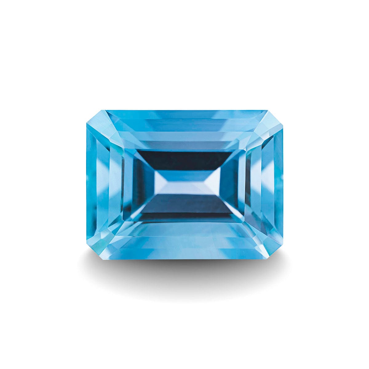 SWISS BLUE TOPAZ 3CT EMERALD CUT