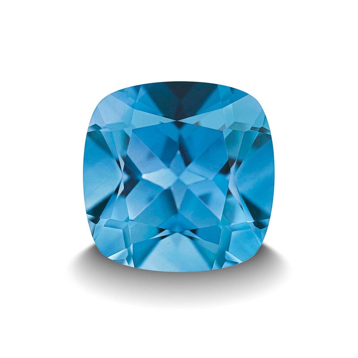 SWISS BLUE TOPAZ 5CT CUSHION CUT