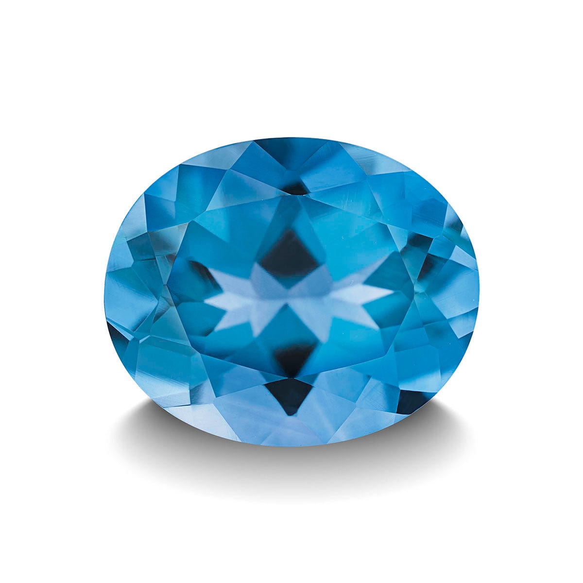 SWISS BLUE TOPAZ 5CT OVAL CUT