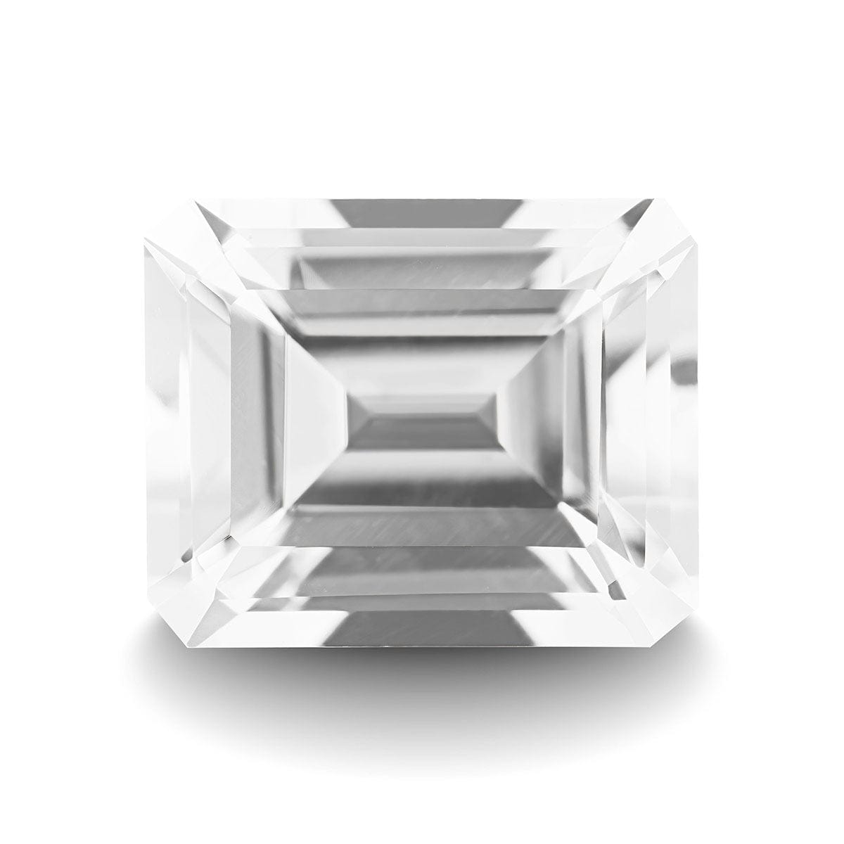 WHITE TOPAZ 5CT EMERALD CUT